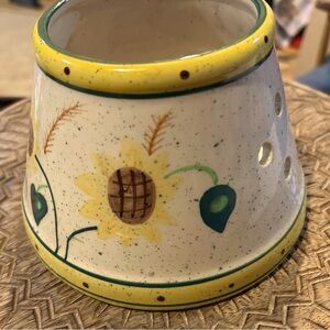 Sunflower Ceramic Candle Holder top